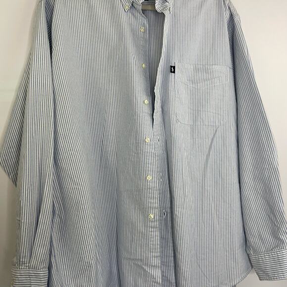 Ralph Lauren Blaire 100% Cotton stripped LS button up men's shirt size Large - Picture 3 of 15